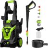 PowRyte Electric Pressure Washer, Foam Cannon, 4 Different Pressure Tips, Power Washer, 3800 PSI 2.4 GPM