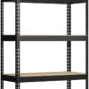 PrimeZone Heavy Duty Storage Shelves - 5 Tier 35.5" W x 15.75" D x 71" H Adjustable Garage Storage Shelving, Metal Storage Utility Rack Shelf Unit for Warehouse Pantry Closet Kitchen, Black