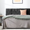 Rest Haven Eugene Diamond Tufted Upholstered Headboard, Full, Charcoal