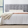 Rest Haven Eugene Square Tufted Upholstered Headboard, King/Cal King, Gray