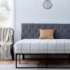 Rest Haven Harrington Faux Leather Upholstered Headboard, Full, Gray