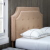 Rest Haven Scallop Edged Upholstered Headboard, Full/Full XL, Beige