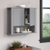 RiverRidge Home Madison Two-Door Wall Storage Cabinet, Gray