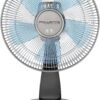 Rowenta Turbo Silence Table Fan 18 Inches Ultra Quiet Fan Oscillating, Portable, 4 Speeds, Manual Turn Dial, Indoor VU2531, Bronze