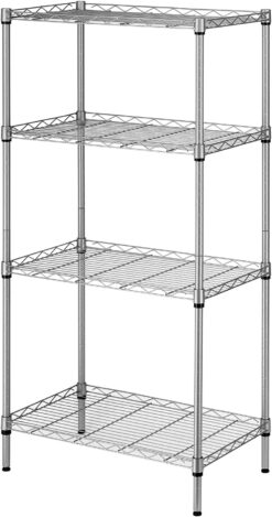 SINGAYE 4 Tier Adjustable Storage Shelf Metal Storage Rack Wire Shelving Unit 530Lbs Capacity 23.6