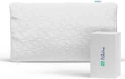 SLEEP IS THE FOUNDATION Gel Memory Foam Pillow for Sleeping - Adjustable & Cooling Pillow for Side Sleepers and All Sleeping Positions - King Size Pillow