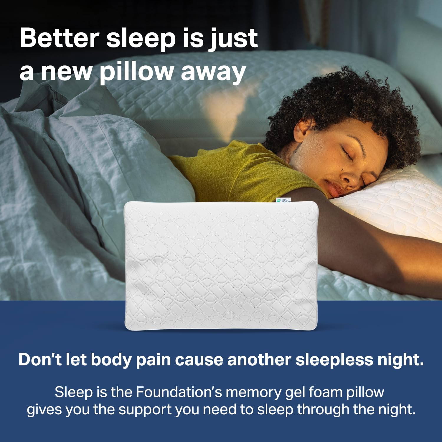 SLEEP IS THE FOUNDATION Gel Memory Foam Pillow for Sleeping - Adjustable & Cooling Pillow for Side Sleepers and All Sleeping Positions - King Size Pillow2