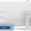 SLEEP IS THE FOUNDATION Shredded Memory Foam Pillow for Sleeping - Adjustable & Cooling Pillow for Side Sleepers and All Sleeping Positions - Queen Size Pillow