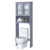 SMILE MART 9" Width Over the Toilet Storage Cabinet 3-Shelf for Bathroom, Gray