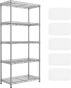 https://bigbigmart.com/wp-content/uploads/2023/08/SONGMICS-Kitchen-Shelf-Metal-Shelves-5-Tier-Wire-Shelving-Unit-with-8-Hooks-Narrow-Storage-Rack-with-PP-Shelf-Liners-Height-Adjustable-for-Bathroom-Pantry-Silver-ULGR065E01-247x306.jpg