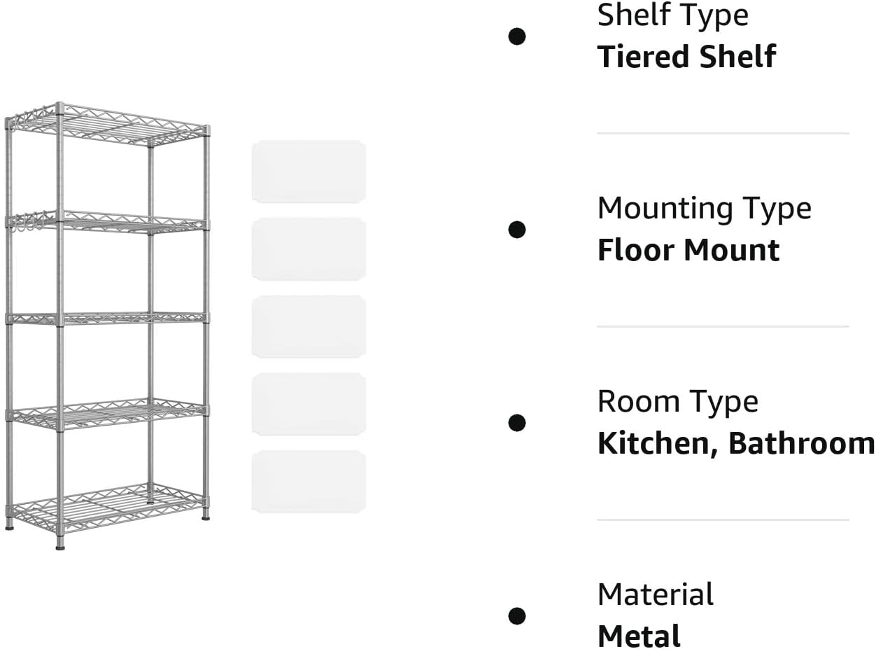https://bigbigmart.com/wp-content/uploads/2023/08/SONGMICS-Kitchen-Shelf-Metal-Shelves-5-Tier-Wire-Shelving-Unit-with-8-Hooks-Narrow-Storage-Rack-with-PP-Shelf-Liners-Height-Adjustable-for-Bathroom-Pantry-Silver-ULGR065E010.jpg