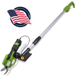 SereneLife PSPR190 - Cordless Power Pruner with Telescopic Handle - Pruning Shear Powered Garden Electric Pole Pruner