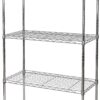 Seville Classics 5-Tier Wire Shelving with Wheels, 5-Tier, 30"" W x 14"" D (NEW MODEL), Chrome Plating, Plated Steel