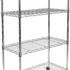 Seville Classics Solid Steel Wire Shelving Storage Unit Adjustable Shelves Organizer Rack, for Home, Kitchen, Office, Garage, Bedroom, Closet, Steel, 4-Tier, 30" W x 14" D