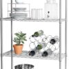 Seville Classics Solid Steel Wire Shelving Storage Unit Adjustable Shelves Organizer Rack, for Home, Kitchen, Office, Garage, Bedroom, Closet, Steel, 4-Tier, 36" W x 14" D