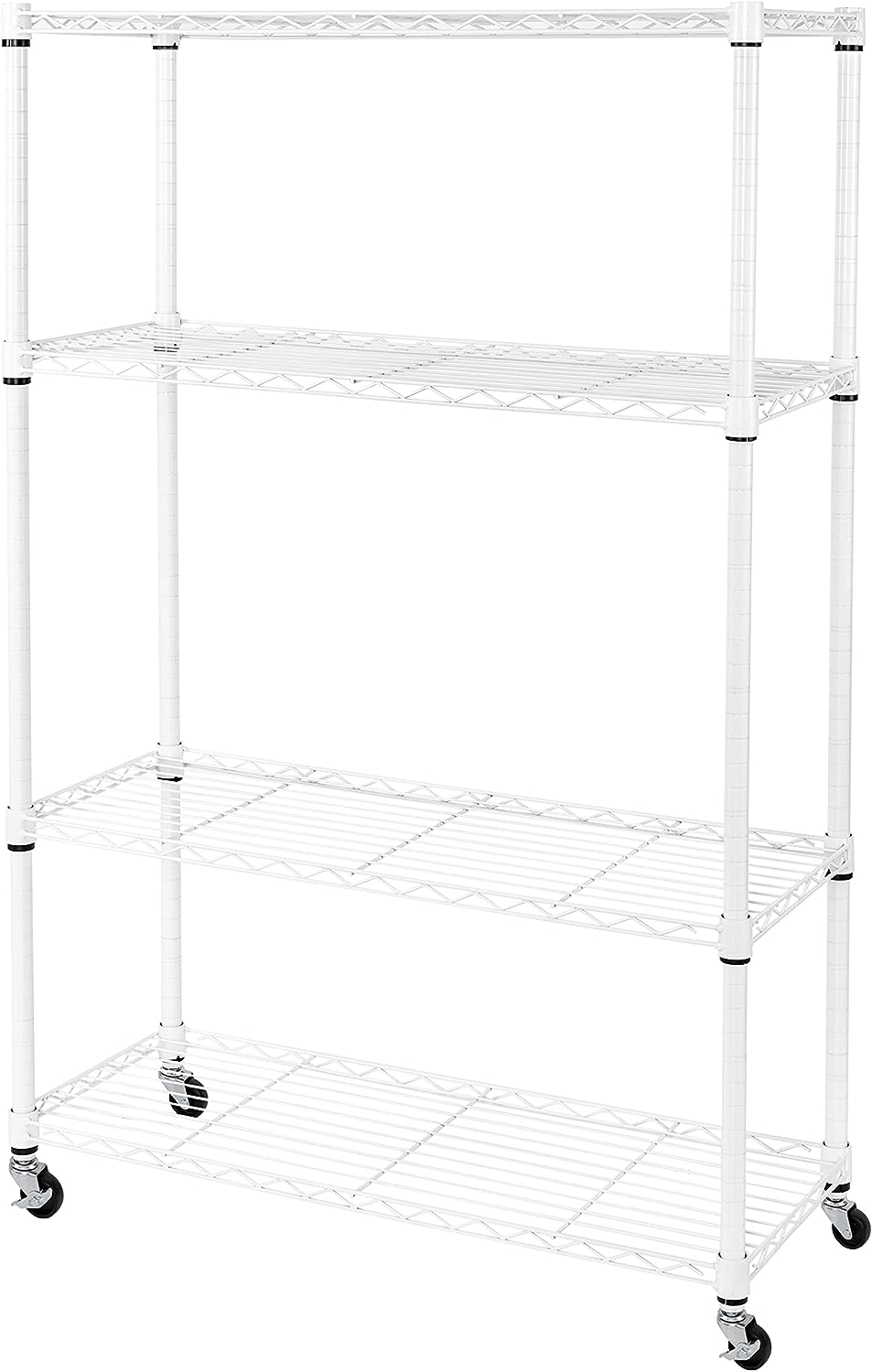 Mainstays Folding Metal Kitchen Pantry Organization Wire Shelf, White 