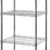 Seville Classics UltraDurable Heavy Duty NSF Solid Steel Wire Rack Storage Unit Organizer for Garage, Warehouse, Office, Restaurant, Classroom, Kitchen, 5-Tier Shelving, 24" W x 18" D