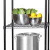 Seville Classics UltraDurable Heavy Duty NSF Solid Steel Wire Rack Storage Unit Organizer for Garage, Warehouse, Office, Restaurant, Classroom, Kitchen, 5-Tier Shelving, 24" W x 18" D, Black, 10 Count