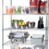 Seville Classics UltraDurable Heavy Duty NSF Solid Steel Wire Rack Storage Unit Organizer for Garage, Warehouse, Office, Restaurant, Classroom, Kitchen, 5-Tier Shelving, 48" W x 24" D