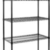 Seville Classics UltraDurable Heavy Duty NSF Solid Steel Wire Rack Storage Unit, Organizer for Garage, Warehouse, Office, Restaurant, Classroom, Kitchen, Black, 5-Tier Shelving, 36" W x 18" D