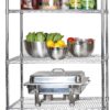 Seville Classics UltraDurable Heavy Duty NSF Solid Steel Wire Rack Storage Unit, Organizer for Garage, Warehouse, Office, Restaurant, Classroom, Kitchen, Steel, 5-Tier Shelving, 36" W x 18" D