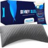 Sidney Sleep Bed Pillow for Side and Back Sleepers - Adjustable Filling - Memory Foam Pillow for Neck and Shoulder Pain - Customizable Loft - King Size - Additional Foam Bag Included (King, Grey)