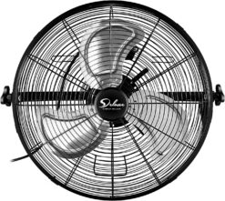 Simple Deluxe 20 Inch High Velocity 3 Speed, Black Wall-Mount Fan for Warehouse, Greenhouse, Workshop, Patio, Factory and Basement