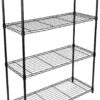 Simple Deluxe 4-Tier Heavy Duty Storage Shelving Unit, Black, 36Lx14Wx54H inch, 1 Pack