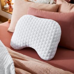 Sleep Innovations Versacurve Curved Memory Foam Pillow, Standard Size, Therapeutic for Neck and Shoulder, Side, Stomach, and Back Sleepers, Medium Support