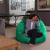 Sofa Sack Bean Bag Chair, Memory Foam Lounger with Microsuede Cover, Kids, Adults, 4 ft, Aqua Marine