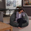 Sofa Sack Bean Bag Chair, Memory Foam Lounger with Microsuede Cover, Kids, Adults, 4 ft, Charcoal