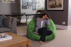 Sofa Sack Bean Bag Chair, Memory Foam Lounger with Microsuede Cover, Kids, Adults, 4 ft, Lime