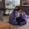 Sofa Sack Bean Bag Chair, Memory Foam Lounger with Microsuede Cover, Kids, Adults, 4 ft, Purple