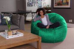 Sofa Sack Bean Bag Chair, Memory Foam Lounger with Microsuede Cover, Kids, Adults, 5 ft, Aqua Marine