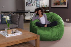 Sofa Sack Bean Bag Chair, Memory Foam Lounger with Microsuede Cover, Kids, Adults, 5 ft, Lime