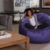 Sofa Sack Bean Bag Chair, Memory Foam Lounger with Microsuede Cover, Kids, Adults, 5 ft, Purple