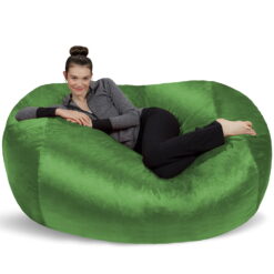 Sofa Sack Bean Bag Chair, Memory Foam Lounger with Microsuede Cover, Kids, Adults, 6 ft, Lime
