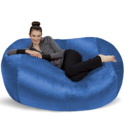 Sofa Sack Bean Bag Chair, Memory Foam Lounger with Microsuede Cover, Kids, Adults, 6 ft, Royal Blue