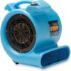 Soleaire Max Storm 1/2 HP Durable Lightweight Air Mover Carpet Dryer Blower Floor Fan for Pro Janitorial Cleaner, Blue, 1 Pack