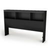 South Shore Spark Bookcase Headboard, Full, Black