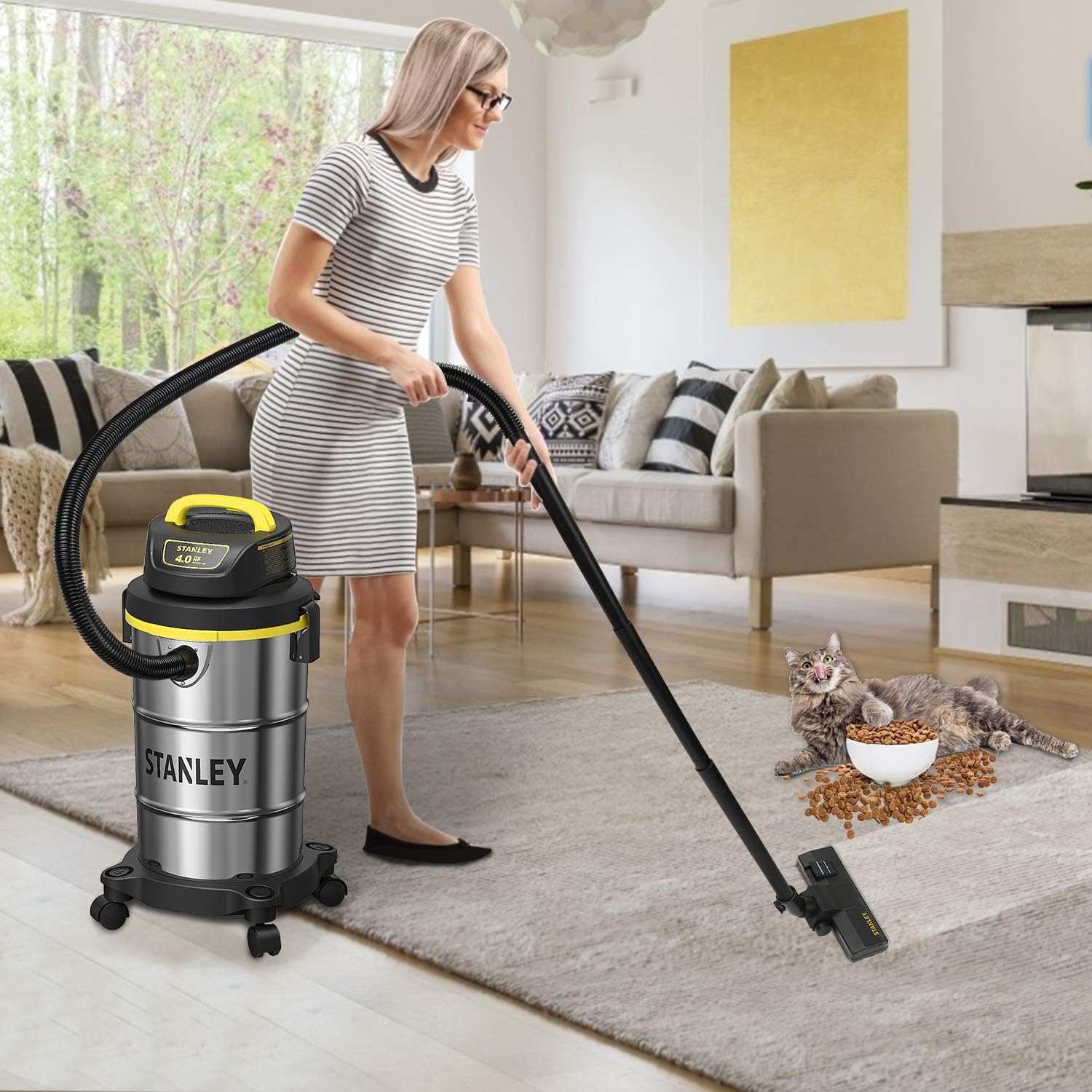 Stanley Portable Stainless Wet/Dry Vacuum 8 Gal