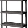Sterilite 01553V01 5 Shelf Unit, Flat Gray Shelves & Legs, 1-Pack