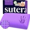 Sutera - Cooling Lavender Zen Memory Foam Pillow for Sleeping - Essential Lavender Oil Infused, Cooling Pillow with Neck, Shoulder and Back Support - Relaxing for Side, Back, Stomach Sleepers