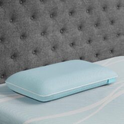 TEMPUR-ProForm + Cooling ProLo Pillow, Memory Foam, Queen, 5-Year Limited Warranty,Blue