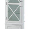 Teamson Home Blue Ridge Wooden Linen Tower Cabinet with Adjustable Shelves, White