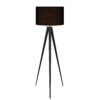 Teamson Home Romanza 60.23" Postmodern Tripod Floor Lamp with Drum Shade, Matte Black