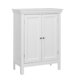 Teamson Home Stratford Wooden Floor Cabinet with 2 Shelves, White