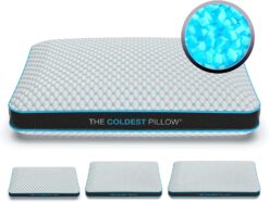 The Coldest Pillow - Adjustable Fill, Washable Cover, and Best for Breathable Cool Sleep Relief While Sleeping -Premium (King)