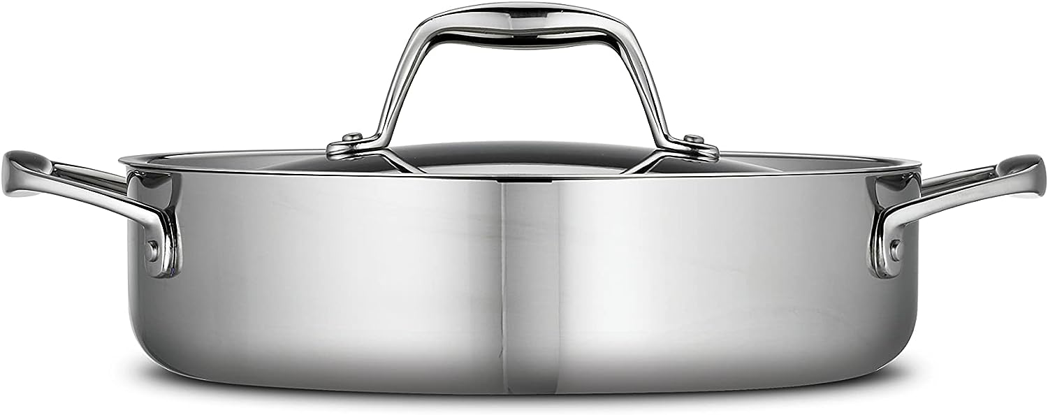 Tramontina Covered Braiser Stainless Steel Tri-Ply Clad 3 Qt, 80116/009DS