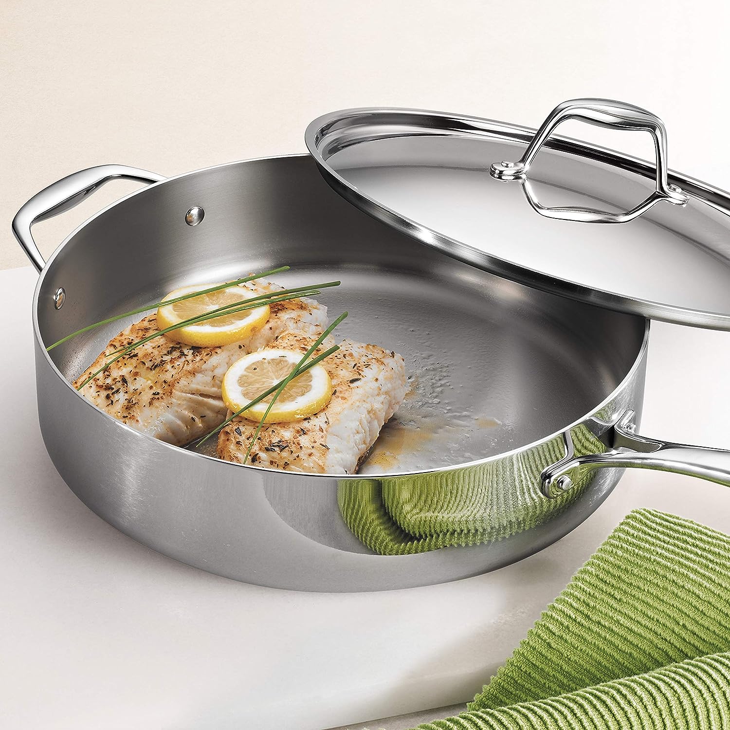 4 Qt Tri-Ply Clad Stainless Steel Covered Sauce Pan - Tramontina US